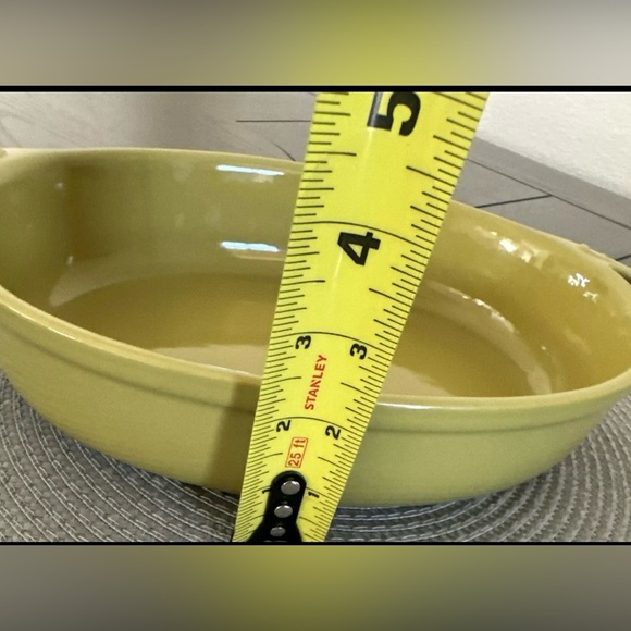 Cerutil Stoneware Casserole Dish Green with Handles Portugal 12" Long - Picture 7 of 9